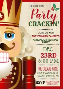 Nutcracker Invitation_Red border design preview