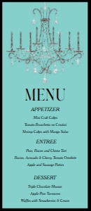 Breakfast at Tiffany Menu design preview