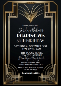 Art Deco Invitation III_Plain design preview