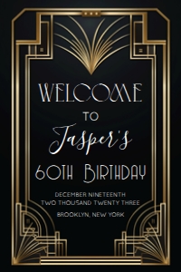 Art Deco III_Welcome Sign_Plain_24 x 36 design preview