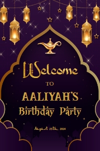Arabian Nights Welcome Sign design preview