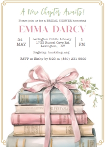 Book Themed Bridal Shower Invitation design preview