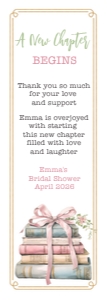 Book Themed Bridal Shower Bookmark design preview