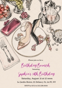 Shoe Platter Jewelry Invitation design preview
