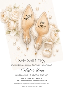 Wifey for Lifey Bridal Shower Invitation design preview