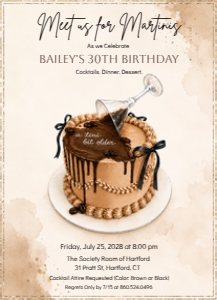 A Tini Bit Older Invitation design preview
