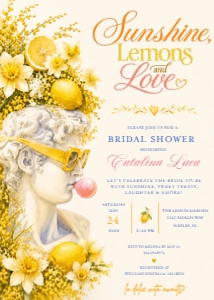 Sunshine, Lemons and Love Invitation design preview