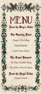 Medieval Menu - Blue design preview