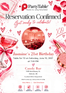 PartyTable Birthday Invitation design preview