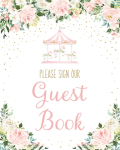 carousel pink - sign cards & gifts 8x10: carousel pink - signs