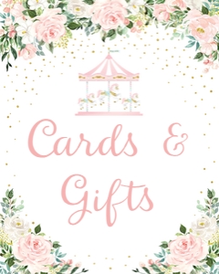 carousel pink - sign cards&gifts 8x10: carousel pink - signs