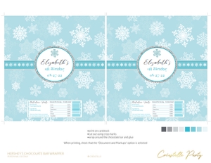 winter wonderland blue - decors - 08 chocolate bar: winter wonderland blue - decors