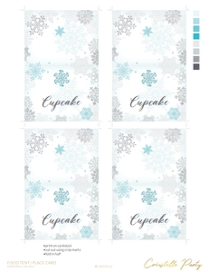 winter wonderland blue - decors - 05 food label: winter wonderland blue - decors