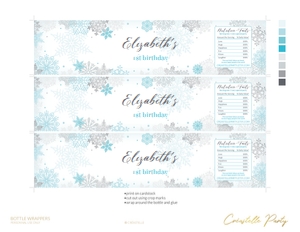 winter wonderland blue - decors - 07 bottle wrap: winter wonderland blue - decors