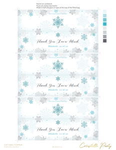 winter wonderland blue - decors - 09 gift bag: winter wonderland blue - decors