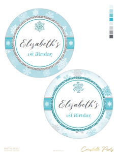 winter wonderland blue - decors - 16 party circle: winter wonderland blue - decors