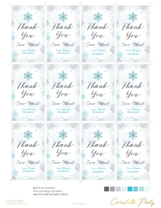 winter wonderland blue - decors - 11 gift label: winter wonderland blue - decors