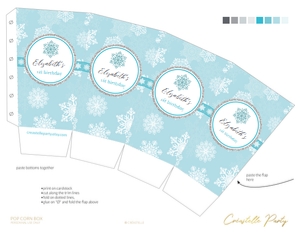 winter wonderland blue - decors - 14 popcorn: winter wonderland blue - decors