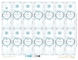 winter wonderland blue - decors - 12 chocolate wrap: winter wonderland blue - decors