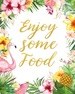 tropical flamingo - sign food 8x10: tropical flamingo - signs
