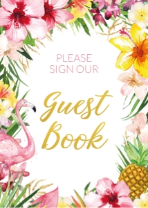 tropical flamingo - sign cards & gifts 5x7: tropical flamingo - signs