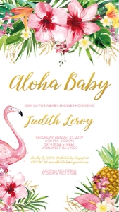 tropical flamingo - bbs invitation 3 1080x1920: tropical flamingo - bbs invitation 3