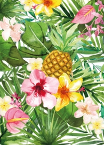 tropical flamingo - invitation 5x7 back: tropical flamingo - bd invitation 3