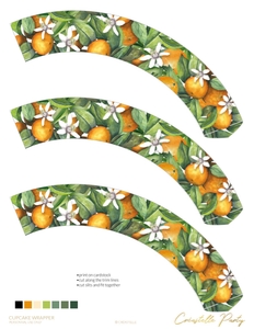 orange - decors - 13 cupcake wrap: orange - decors