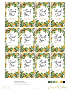 orange - decors - 11 gift label: orange - decors