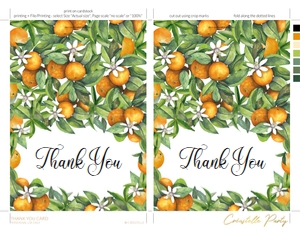 orange - decors - 01 thank you card: orange - decors