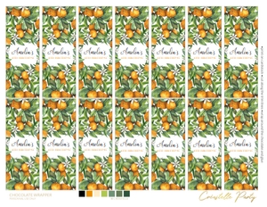 orange - decors - 12 chocolate wrap: orange - decors