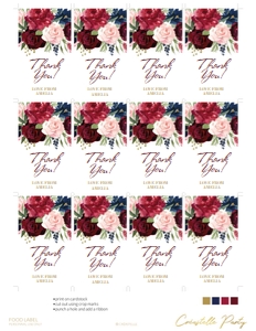 marsala navy - decors - 11 gift label: marsala navy - decors