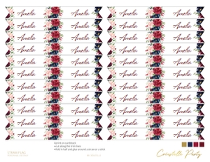 marsala navy - decors - 06 straw flag: marsala navy - decors