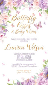 butterfly lavender - bbs invitation 2 1080x1920: butterfly lavender - bbs invitation 2