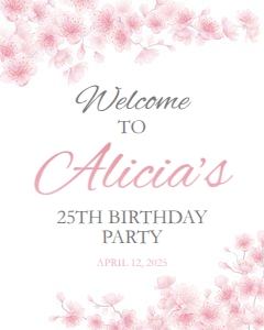 sakura pink - welcome 16x20: sakura pink - welcome