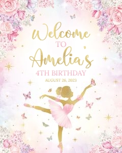 ballerina butterfly - welcome 16x20: ballerina butterfly - welcome