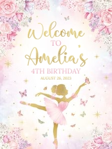 ballerina butterfly - welcome 18x24: ballerina butterfly - welcome