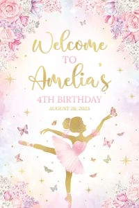 ballerina butterfly - welcome 24x36: ballerina butterfly - welcome
