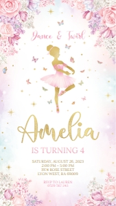 ballerina butterfly - BD invitation 3 1080x1920: ballerina butterfly - bd invitation 3