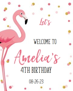 flamingo dots - welcome 16x20: flamingo dots - welcome