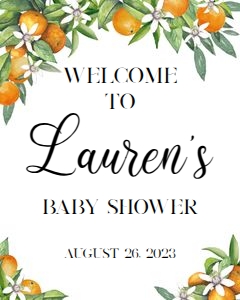 orange - welcome 16x20: orange - welcome