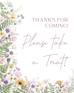 meadow delicate - sign 8x10 treat: meadow delicate - signs