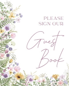 meadow delicate - sign 8x10 guest book: meadow delicate - signs