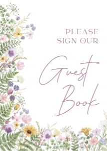 meadow delicate - sign 5x7 guest book: meadow delicate - signs