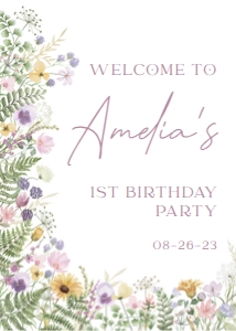 meadow delicate - sign 5x7 welcome: meadow delicate - signs