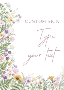 meadow delicate - sign 5x7 custom: meadow delicate - signs