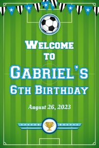 soccer blue - welcome 24x36: soccer blue - welcome