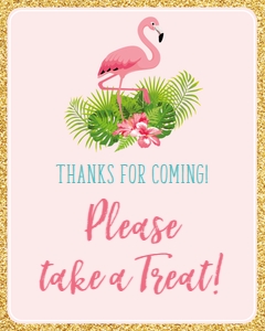 flamingo pink - sign 8x10 treat: flamingo pink - sign