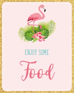 flamingo pink - sign 8x10 food: flamingo pink - sign
