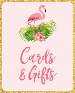 flamingo pink - sign 8x10 cards & gifts: flamingo pink - sign